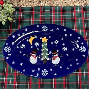 Snowman Platter New Pottery